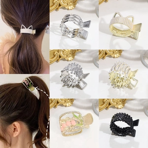 Pince à Cheveux Élégante Style Coréen Alliage Strass Künstliche Perle Pour Femmes Fixateur de Queue de Cheval Haute Accessoire Cheveux