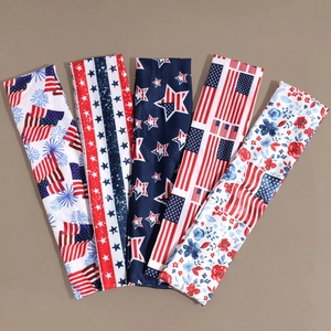 Lot de 5 bandeaux USA fête de l'indépendance avec étoiles et rayures pour le fitness