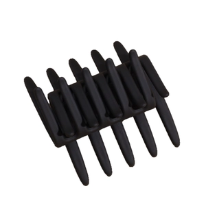 Minimalist matte black crisscross hair comb for bun hairstyles and secure hair fixing