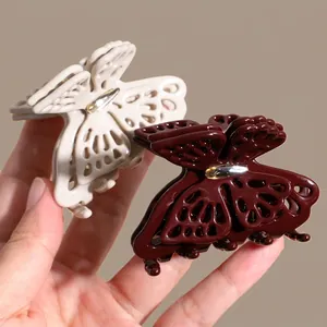Eleganter Schmetterling Haarkralle Aus Acetat Ausgehöhlt Strass Haarklammer Für Damen Französischer Stil Haarstyling Zubehör