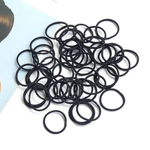High elasticity black seamless hair ties set for women made of premium durable fiber
