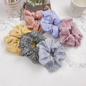 Süß Nylon Stoff Haargummis Karo Blumen Kirsche Druck Elastische Haarbänder Einfach Dekorativ Pferdeschwanz Halter Damen