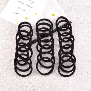 Détail des élastiques à cheveux noirs sans couture à haute élasticité en lot