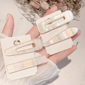 Pinces À Cheveux Coquillage Nacré Sirène De Rêve Pour Femmes Pinces Latérales En Alliage Géométrique Acétate Doux Accessoires