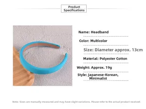 Détails des dimensions et de la texture du bandeau rembourré en éponge bleu brillant