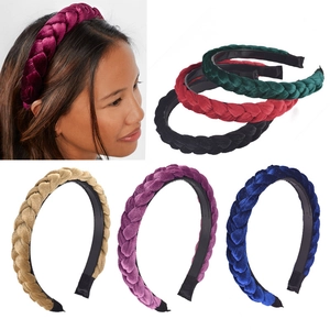 Damen Geflochtenes Samt Stirnband Verdicktes Hohes Schädel-Top Gepolstertes Haarband Mit Rutschfesten Zähnen Modisches Haar-Accessoire