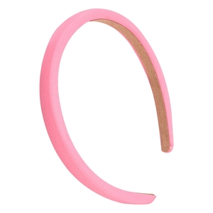 Serre-tête éponge rose uni pour femme avec doublure antidérapante et design large épuré
