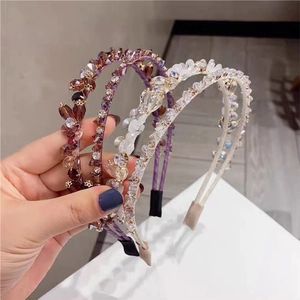 Serre-Tête Luxueux Double Couche avec Perles de Cristal pour Femmes Incrusté de Strass Élégant Mariage Fête Accessoires de Cheveux