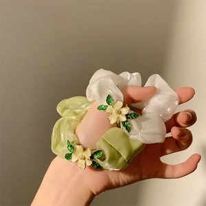 Süßer Netzblumen-Haargummi Handgefertigter Organza-Haarring Eleganter Floraler Pferdeschwanzhalter Für Damen Mädchen Haarschmuck