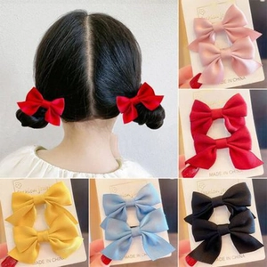 Lot de barrettes à nœuds colorés pour filles aux couleurs acidulées en satin