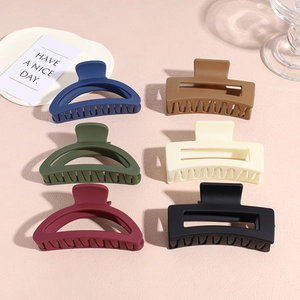 Lot de 6 grandes pinces à cheveux en acrylique mat aux couleurs élégantes de Morandi