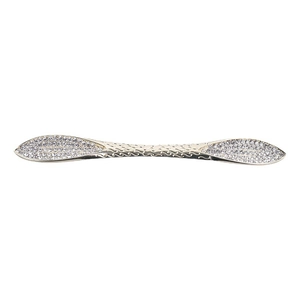 Épingle à cheveux dorée élégante avec texture ondulée et strass brillants décorés