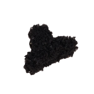 Mini pince à cheveux en peluche noire en forme de cœur pour coiffures d'automne