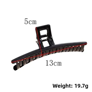 Specifiche dimensionali per pinza per capelli nera grande 13 cm con peso e misure
