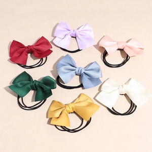 Élastiques à Cheveux Nœud Papillon en Satin Doux de Style Coréen Tissu Haute Élasticité pour Femmes Filles Accessoires Cheveux