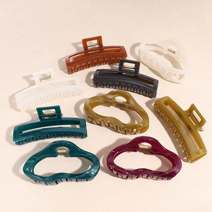 French Retro ABS Hair Claw Clip Minimalist Large Shark Clip Fashion Hair Jaw For Women Daily Styling Accessories