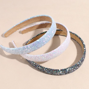 Pink and blue sequin headbands with French romantic style and soft velvet lining
