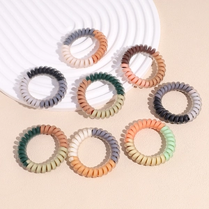 Chouchous Spirale Mats Dégradé de Couleur Élastiques Cordon de Téléphone Sans Dommage Pour Femmes Accessoire Quotidien