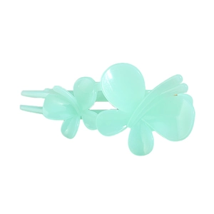 Pince à cheveux papillon vert menthe brillant pour coiffures élégantes et chignons