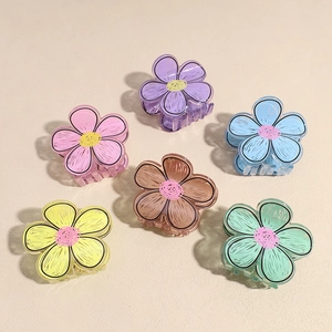 Molletta per Capelli in Acrilico con Fiori Dolce Accessori per Capelli Floreali per Donna Simpatici Fermagli per Capelli Dipinti a Mano Stile Coreano