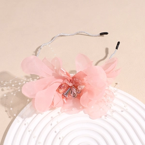 Serre-tête Floral Rose Élégant Avec Strass Et Künstliche Perles Pour Mariage Mariée Banquet Accessoires Cheveux De Luxe Femme
