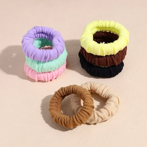 Elastici per capelli spessi senza cuciture ad alta elasticità in vari colori caramella