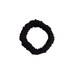 Elastico per capelli nero classico senza cuciture ad alta elasticità con morbido tessuto a pieghe