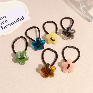 Chouchous de Cheveux Fleur de Gelée Style Coréen Acrylique Floral Haute Élasticité Accessoires pour Femmes