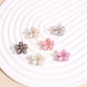 Mini Kamelien Blumen Haarklammern Für Damen Mädchen Kleine Legierung Harz Strass Haarnadeln Süße Florale Haar Accessoires