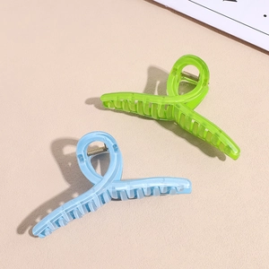 Grandes pinces à cheveux de 13cm aux couleurs bonbon en acrylique néon et bleu