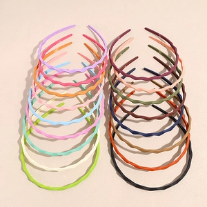 Sweet Candy Color Wavy Zigzag Headband For Women Girls Plastic Resin Matte Anti-Slip Toothed Hair Band Accessories