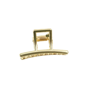Elegant gold metal hair claw clip with anti-slip teeth for women minimalist hair style