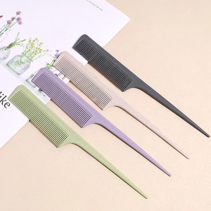 Professional Hair Styling Point Tail Comb Eco Friendly Plastic Teasing Comb Fine Tooth Hair Sectioning Comb For Women Salon