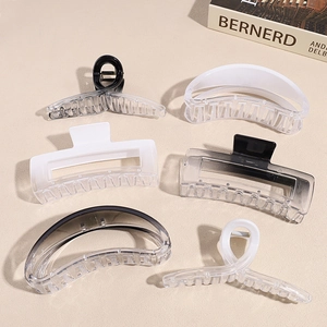 Großer Französischer Haarklammer Mit Farbverlauf Für Damen Elegante Acryl Haarkralle Geometrischer Haarschmuck Für Dickes Haar