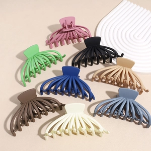 Large Matte Octopus Hair Claw Clips Non Slip Strong Hold Hair Catch Barrettes For Women Thick Hair Styling Accessories