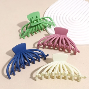 Matte octopus hair claws in Morandi colors for thick hair secure hold styling