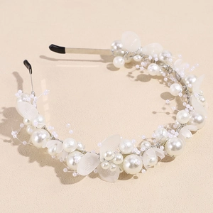Serre-tête de Mariée Élégant en Künstliche Perles et Fleurs Style Forêt Accessoires Cheveux Mariage pour Fête Femme Enfants