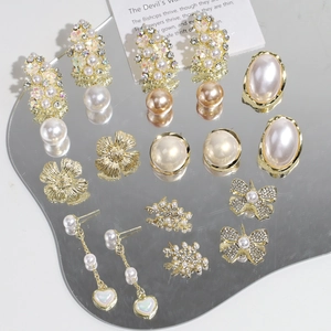 Elegantes Pendientes de Aleación Con Diamantes de Imitación Y Perlas Artificiales Con Poste de Plata de Ley 925 Mariposa Flor Borla Pendientes Colgantes Para Mujer