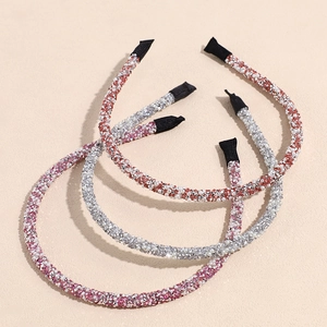 Serre-Tête Baroque Coréen en Strass et Künstliche Perles Artificielles Élégant en Métal Mince Cristal Accessoires Cheveux pour Femmes