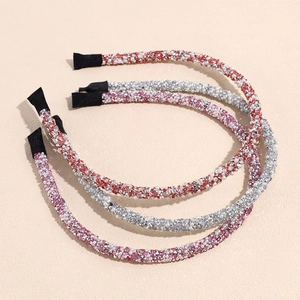 Lot de serre-têtes chic en cristal étincelant avec strass et perles sur base fine