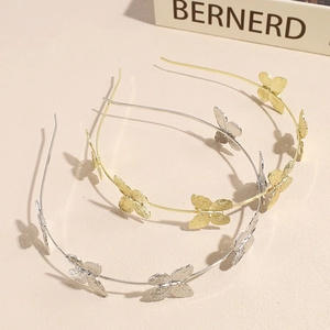Ensemble de serre-têtes papillon métalliques or et argent pour coiffure et photo