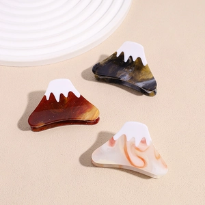 Mount Fuji Snow Mountain Hair Claw Acetate Marble Gradient Hair Clip Minimalist Winter Style Hair Accessories For Women
