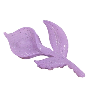 Eleganter lila glitzernder Blumen-Haarclip mit Calla-Lilien-Design für Damen