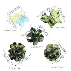 Spécifications de taille et de poids pour pinces à cheveux papillon et fleur variées