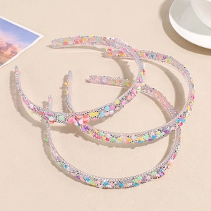 Three colorful non-slip Alice bands with sequins and glitter for sweet party styles