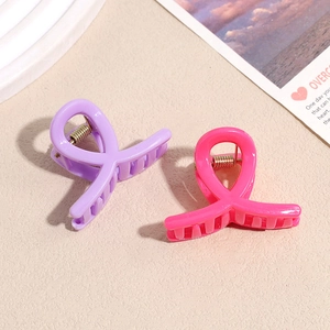Lot de pinces à cheveux en forme de ruban lavande et rose pour coiffures de filles