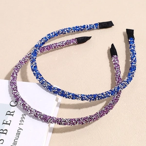 Glitzernde Stirnbänder für Mädchen in Dunkelblau und Lila mit Strass-Finish
