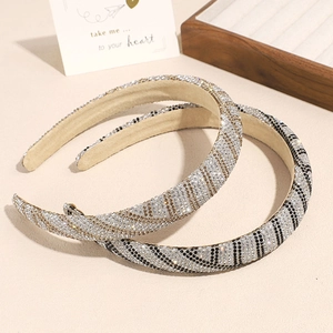 Funkelnder Strass Stirnband mit Streifen für Damen Modehaarschmuck Accessoire