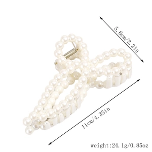 Détails de taille pour pince à cheveux perles avec dimensions de 11cm par 5,6cm