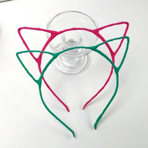 Mignon Serre Tête Oreilles de Chat Enveloppé de Tissu Cadre Métallique pour Femmes Filles Quotidien Fête Cosplay Décoratif Cheveux